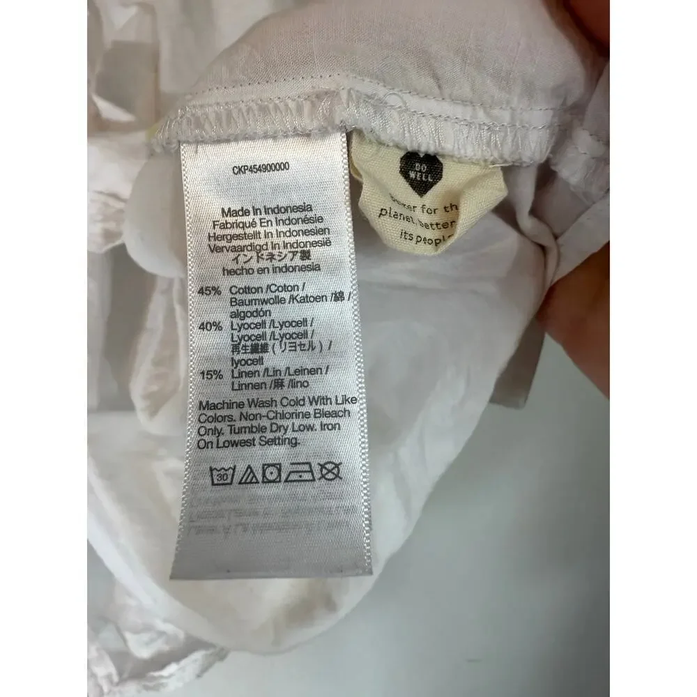 Madewell Linen-blend courier pleat-back shirt size S